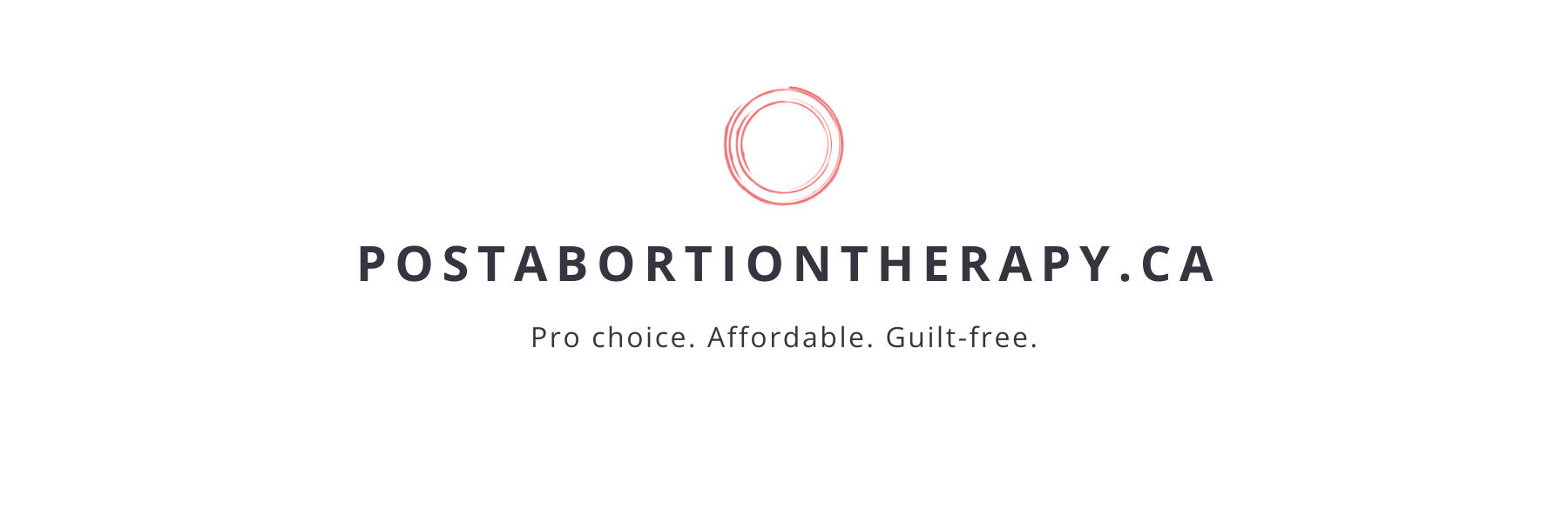white and pink background with post abortion therapy logo